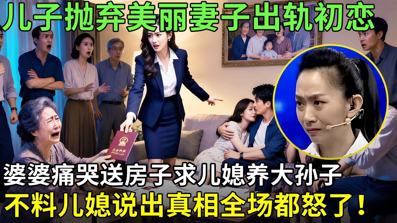 儿子抛弃美丽妻子出轨初恋，婆婆痛哭送房子求儿媳养大孙子，不料儿媳说出真相全场都怒了！【王芳王为念情感调解】