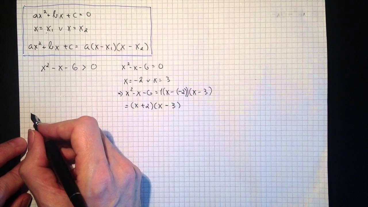 Matematikk 1T Ulikheter av andre grad Del 1