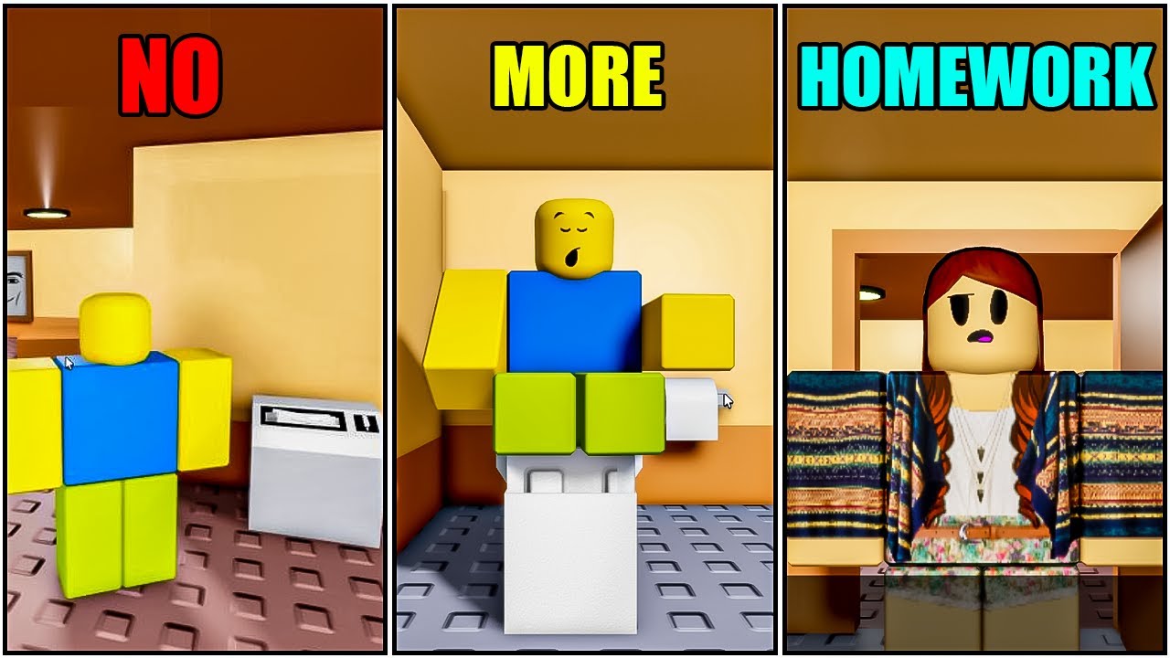 ROBLOX ;-  NO MORE HOMEWORK { All New Ending } Full Gameplay