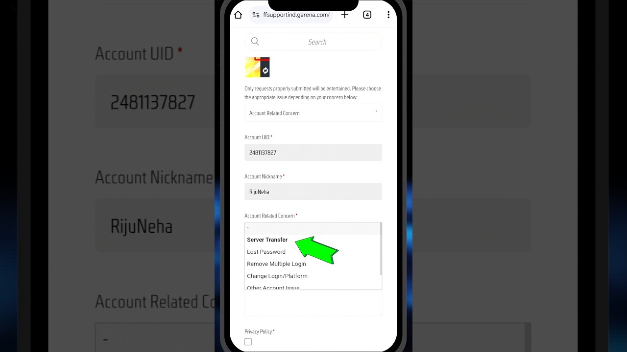 How to Transfer Main ID in Free Fire 🔥 #shorts #servertransfer #freefire