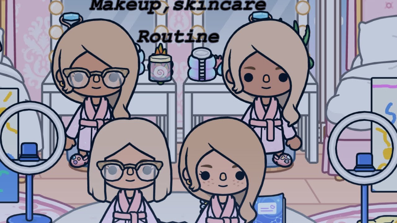 Skincare/ makeup routine  if you comment our videos we will do a shoutout make up