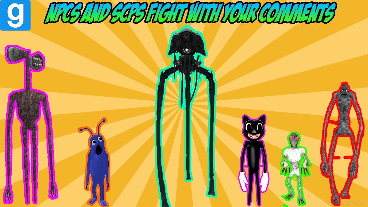 GMOD TREVOR HENDERSON MONSTERS FIGHT WITH YOUR COMMENTS - Garry's Mod Sandbox
