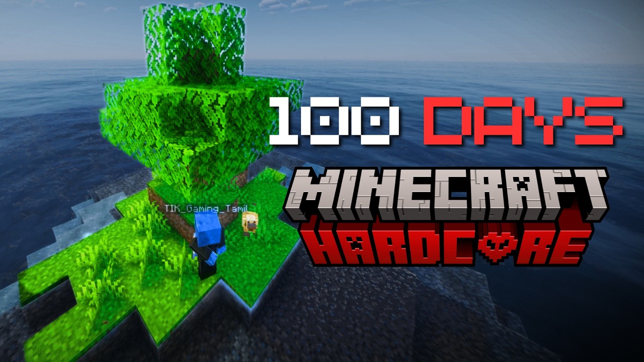 I Spent 100 Days Trapped on a Deserted Island in Minecraft