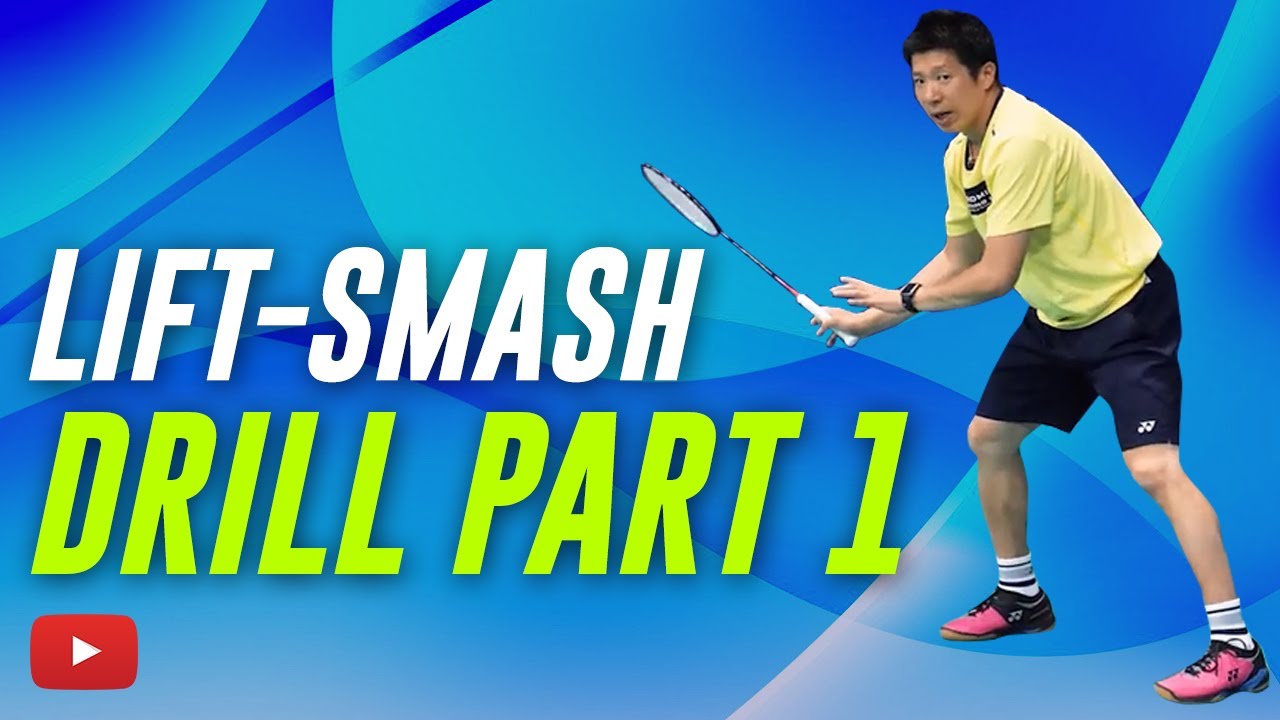 Badminton Lessons and Tips from Coach Efendi Wijaya - Lift-Smash Drill Part 1  (Subtitle Indonesia)