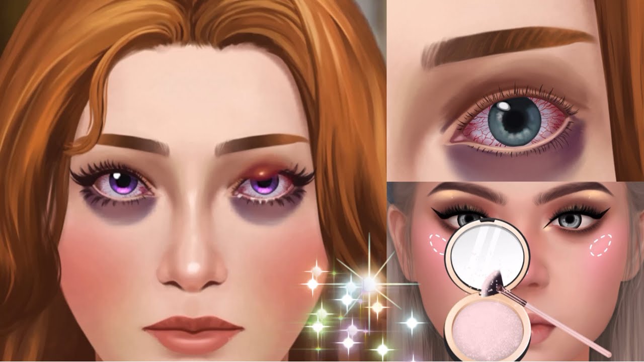 ASMR 🎧 Eye health and care, makeup transformation animation ✨✨