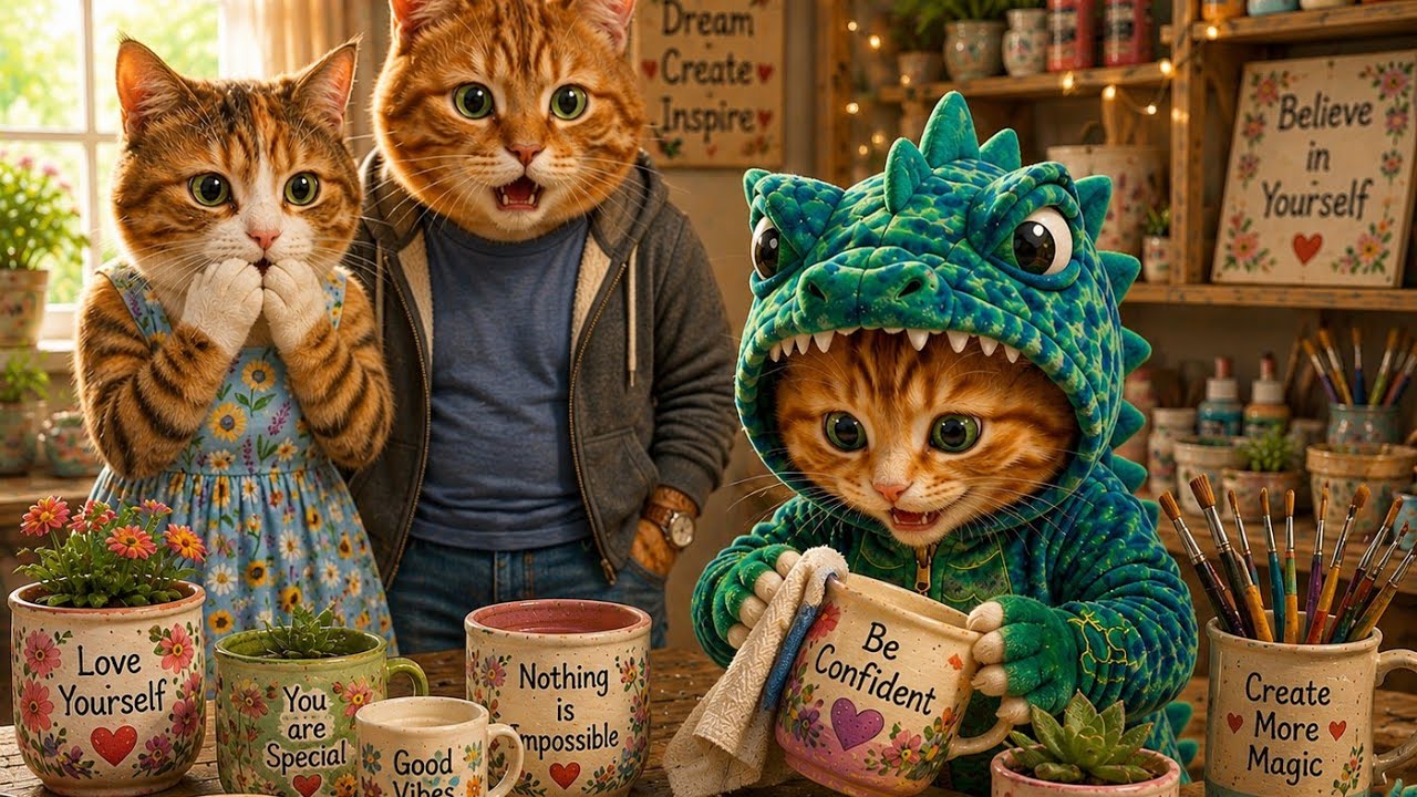  👉Tiny Kitten Turns Old Pots Into Treasure | Heartwarming Success Story ❤️#catstory #emotionalstory 