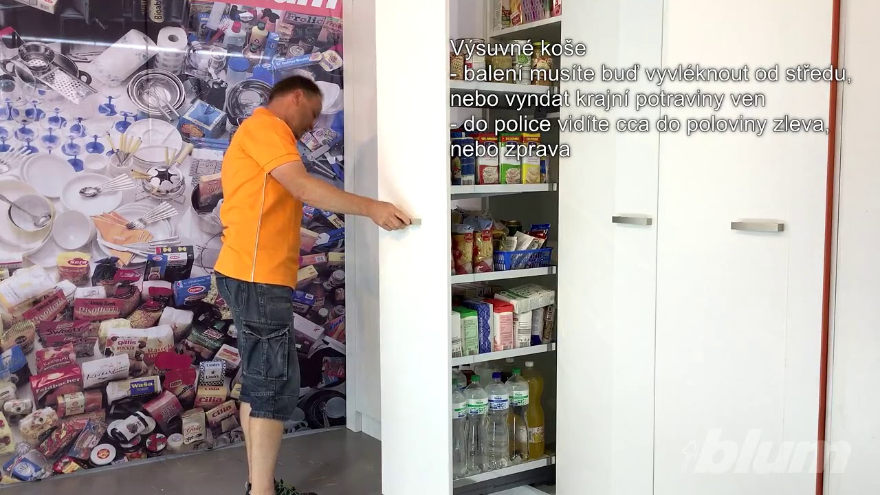 BLUM   potravinová skříň   srovnání řešení