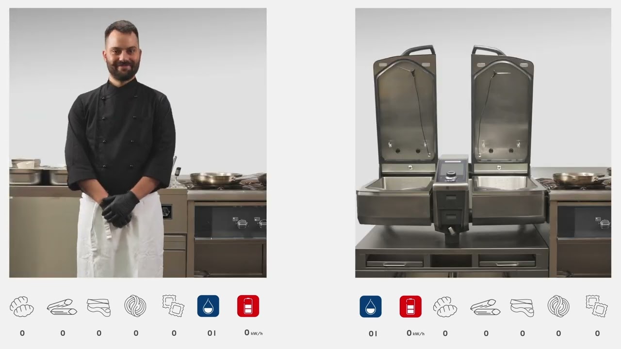 Conventional pasta cooker vs. iVario Pro 2-S | RATIONAL