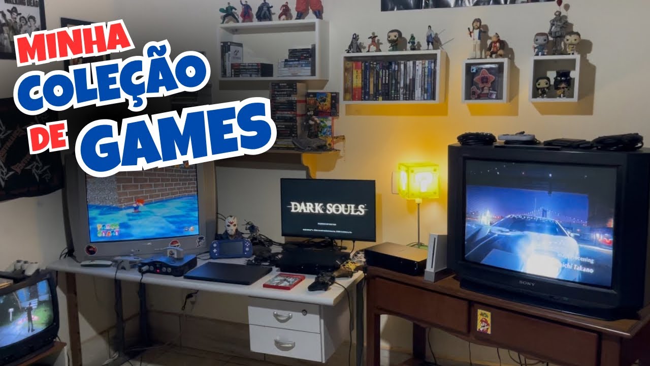MINHA COLEÇÃO DE GAMES! JOGOS, CONSOLES E ITENS!