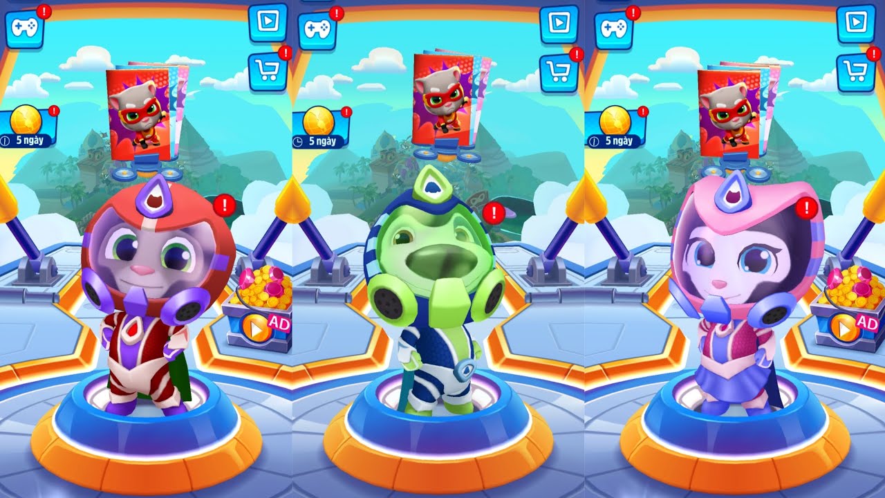 Talking Tom Hero Dash Unlock New Character - Hank #3 - Full Screen - Android iOS
