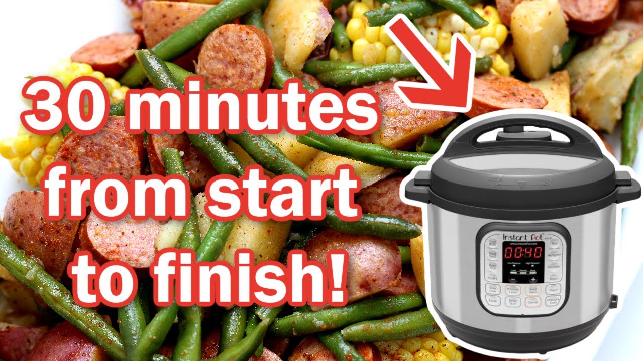 Instant Pot 30 MINUTE MEAL | Step-by-Step Instant Pot Recipe for Smoked Sausage Country Boil