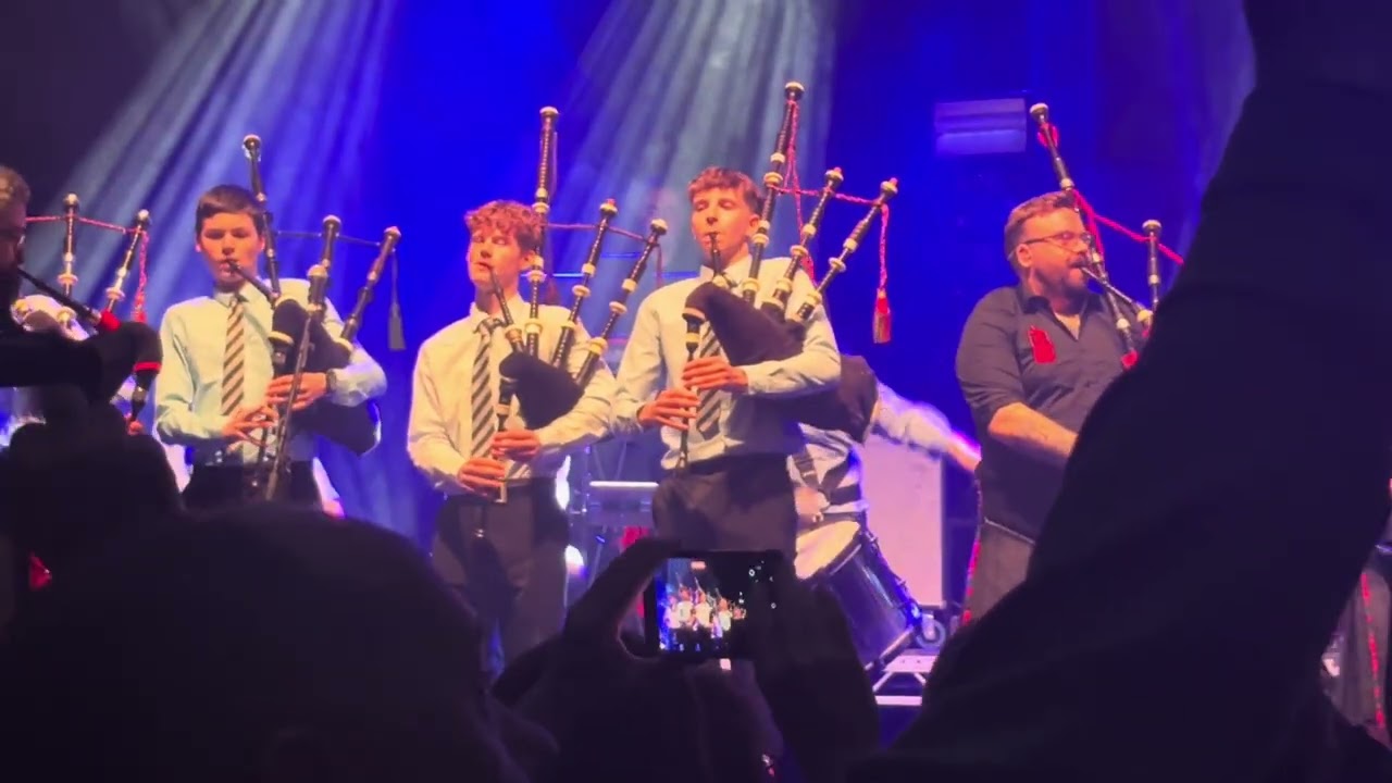 Red Hot Chilli Pipers and Pipe band at Inverness