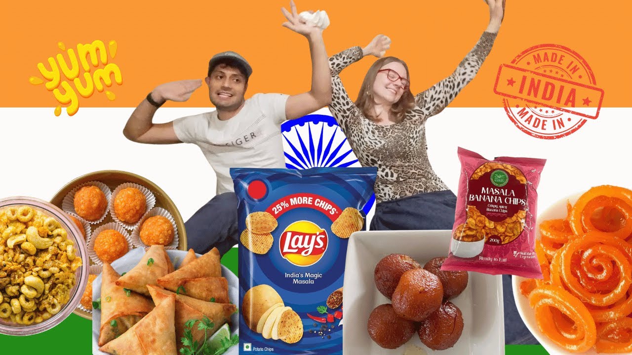 English Girlfriend Tries Indian Snacks for the FIRST TIME!