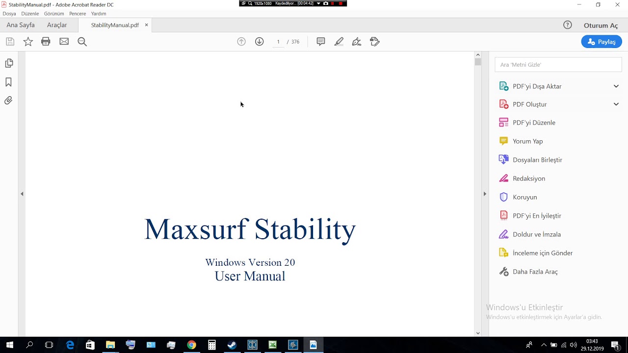 Seri 60 Stabilite Hesapları Maxsurf