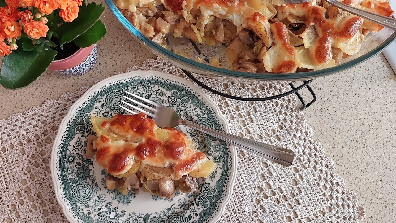 ‼️ Mutlaka Deneyin‼️ Çok Lezzetli Mantarlı Patates Graten