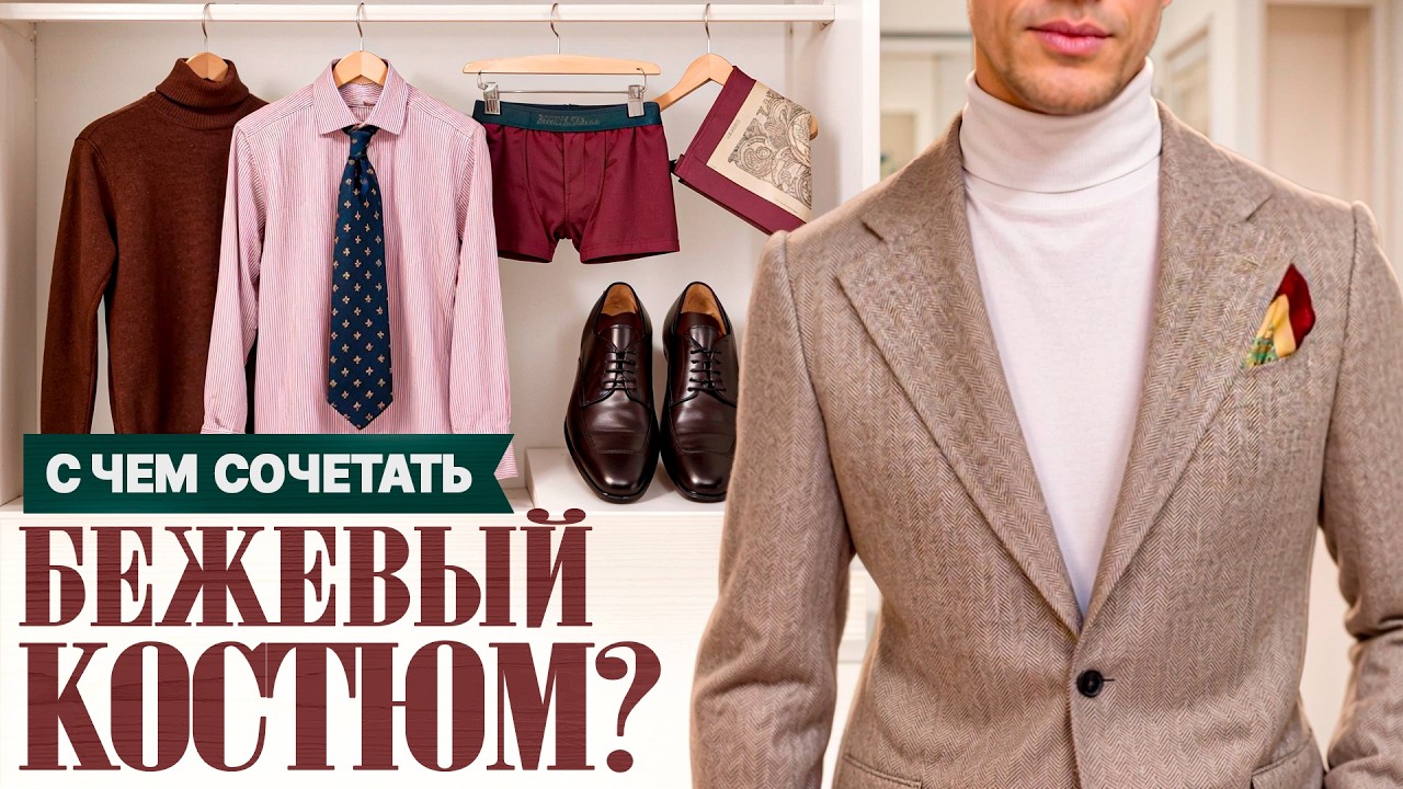 Бежевый костюм: 5 мужских стильных образов