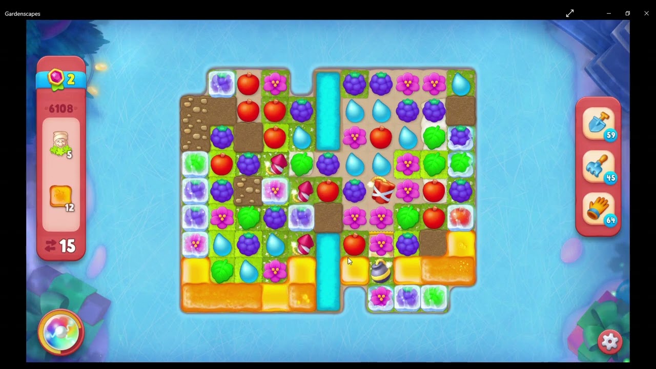 Gardenscapes Level 6108 - No Boosters