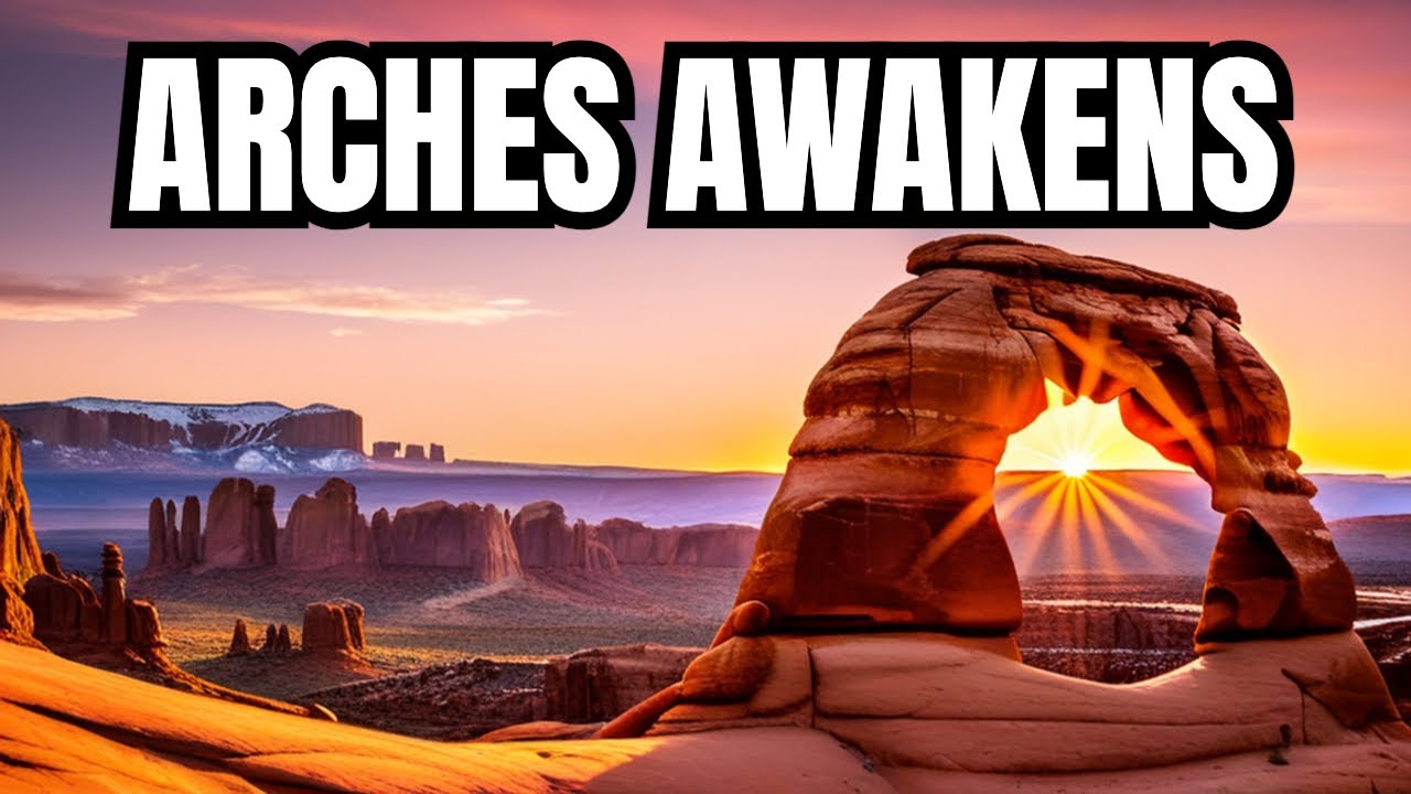Arches National Park  - Sunrise, Balance Rock and The Windows