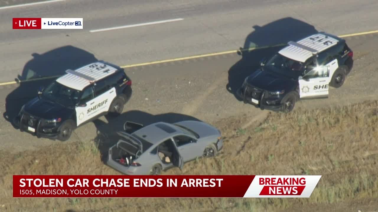 Stolen car chase ends in arrest in Yolo County