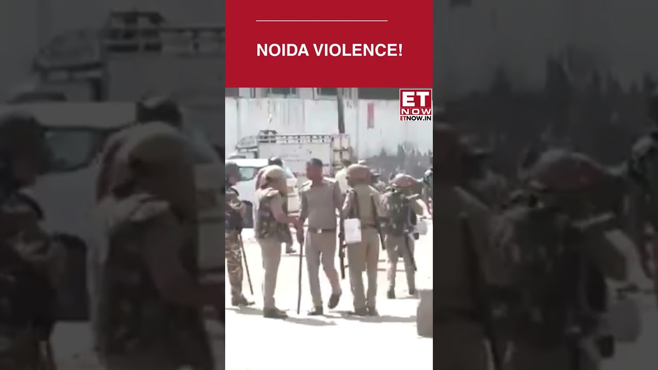 Violence Erupts In Noida; Protest Over Salary Hike Turns Aggressive In Phase 2 | ET Now #shorts