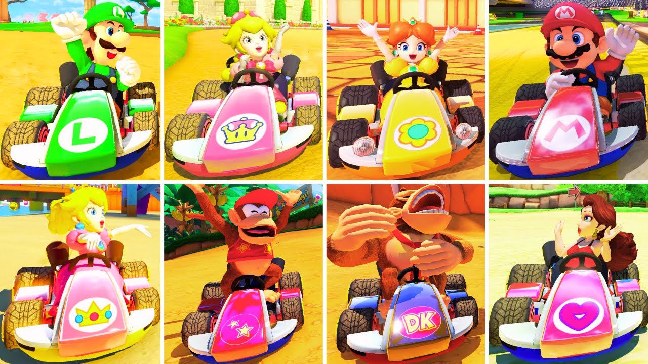 Every Character's Victory Animation with Standard Karts | Mario Kart 8 Deluxe