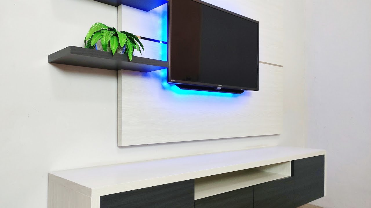 Backdrop TV Gantung Simple Minimalist