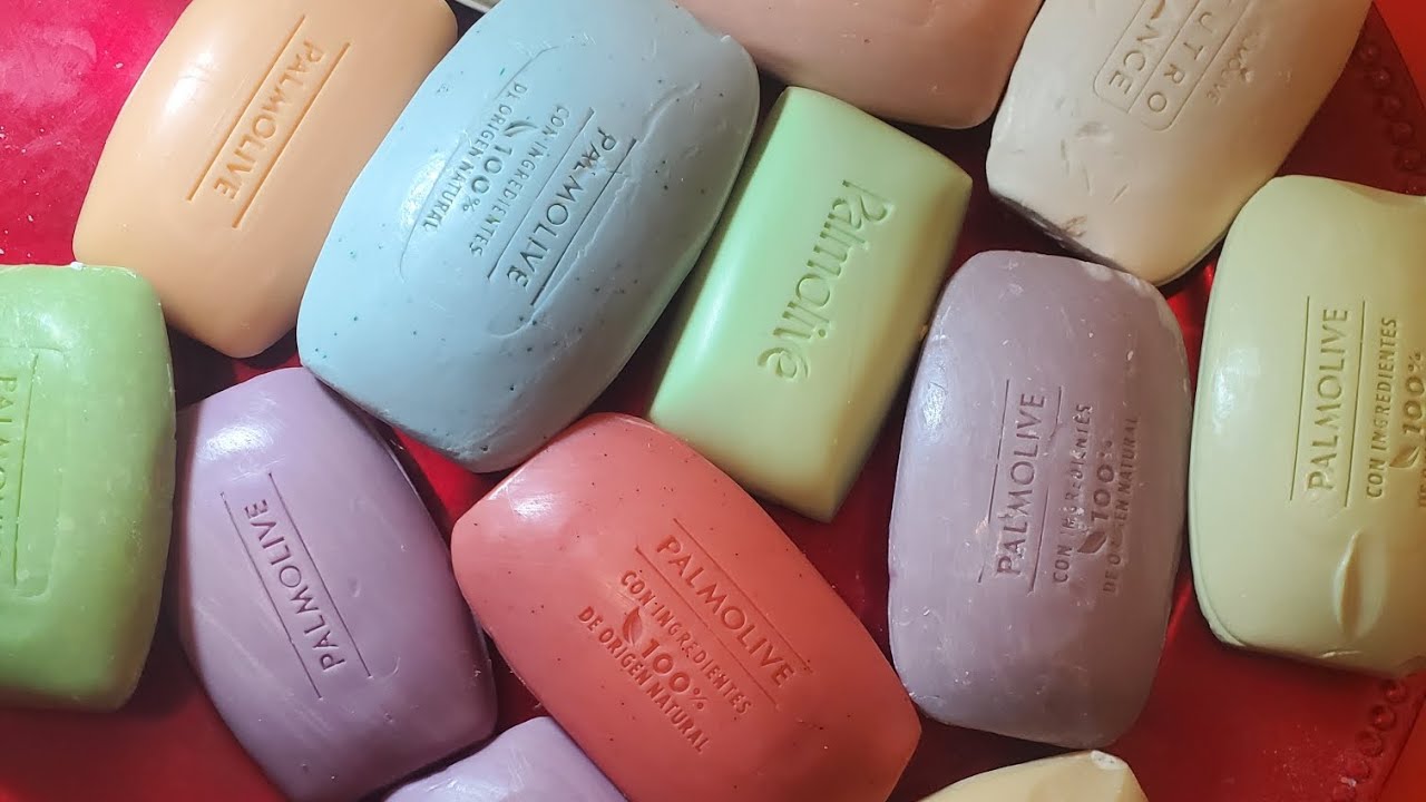 ASMR cutting  Palmolive soaps 