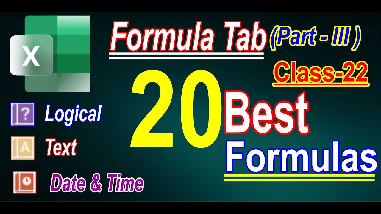 how to use if, AND, date, time and text formulas in MS excel | formula tab part – III |