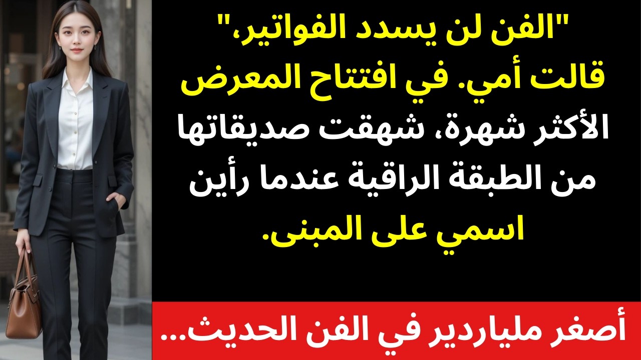 أمي كانت تقول إن الفن مجرد مضيعة للوقت… حتى جاء يوم ورأت صديقاتها اسم المعرض 😳🎨