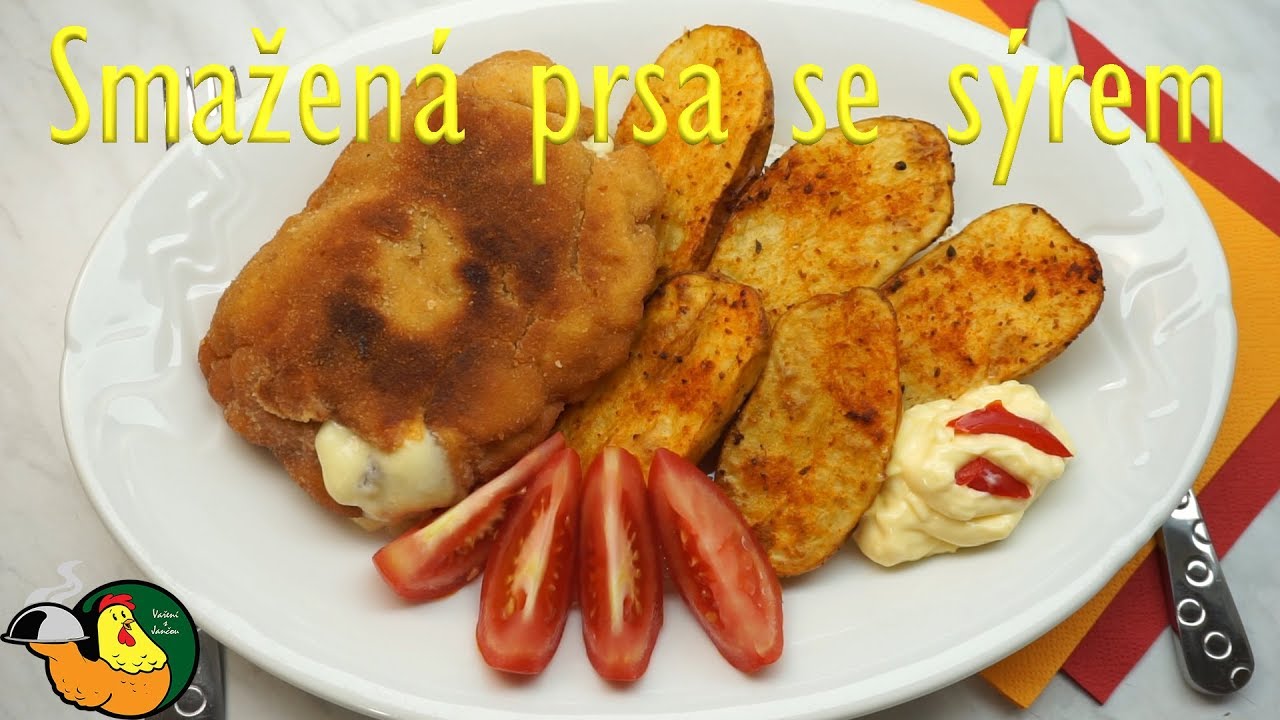 Smažená kuřecí prsa se sýrem