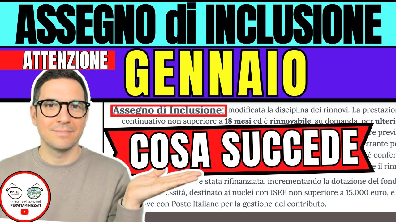 Assegno di inclusione GENNAIO 2026 ➜ MESSAGGIO INPS importi, ricariche e RINNOVO PAGAMENTI
