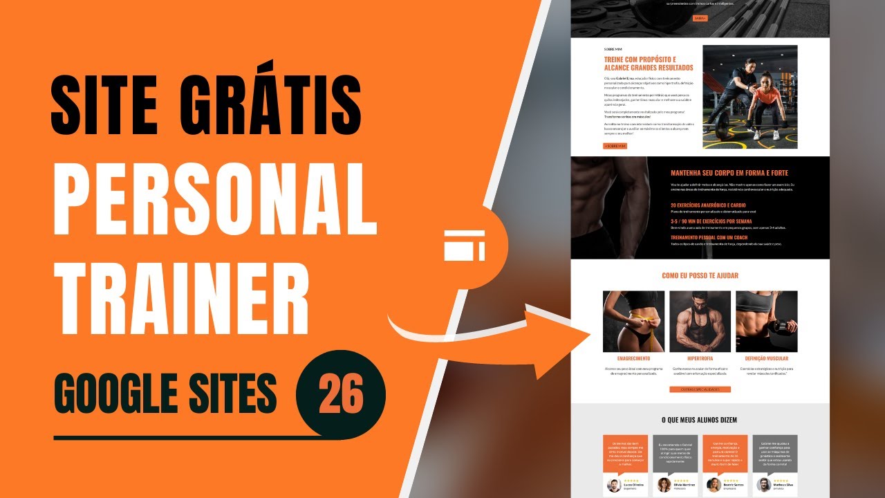 Como Criar Site Grátis para Personal Trainer no Google Sites [AULÃO Passo a Passo]