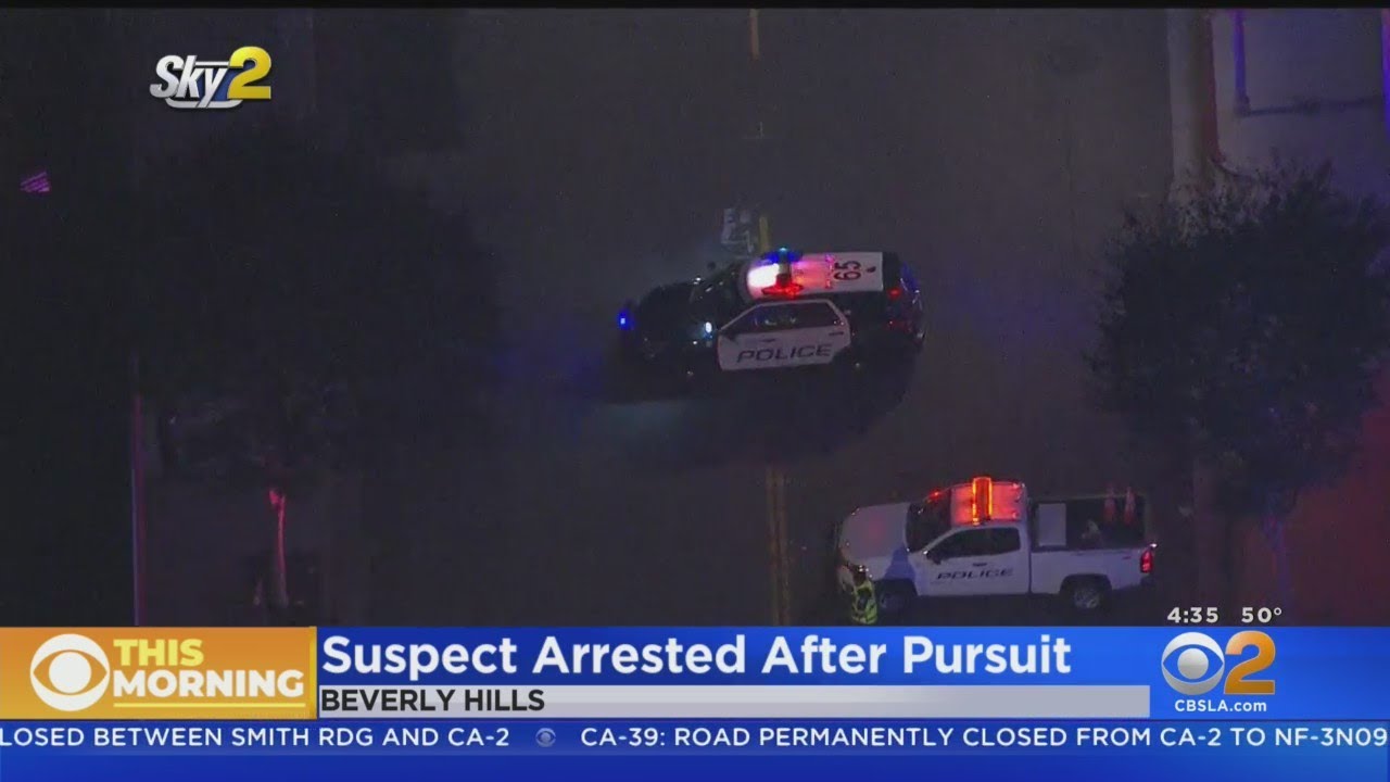 Driver Tries To Run Over Beverly Hills Officer, Sparking Pursuit; One Arrested