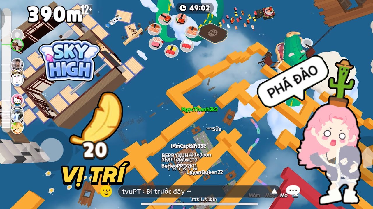 [Play Together] NgọcThanh2k3 LẦN ĐẦU PHÁ ĐẢO LEO LÊN TRỜI CAO ( SKY HIGH ) VÀ VỊ TRÍ 20 LÔNG VŨ VÀNG