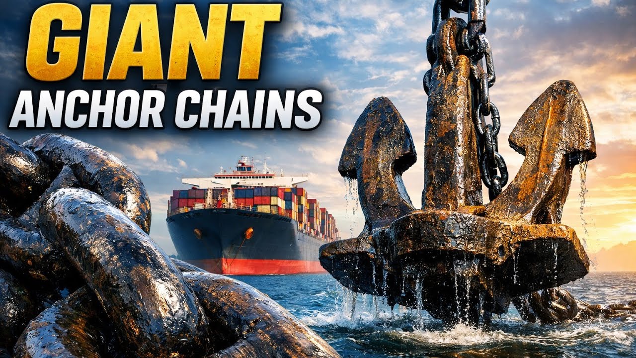 How Giant Anchor Chains Hold Container Ships in Place | Mega Ship Anchoring System