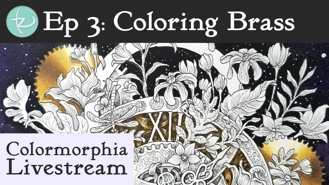 Colormorphia Ep. 3: How to Color Brass Metal with Colored Pencils in Kerby Rosanes' Colormorphia