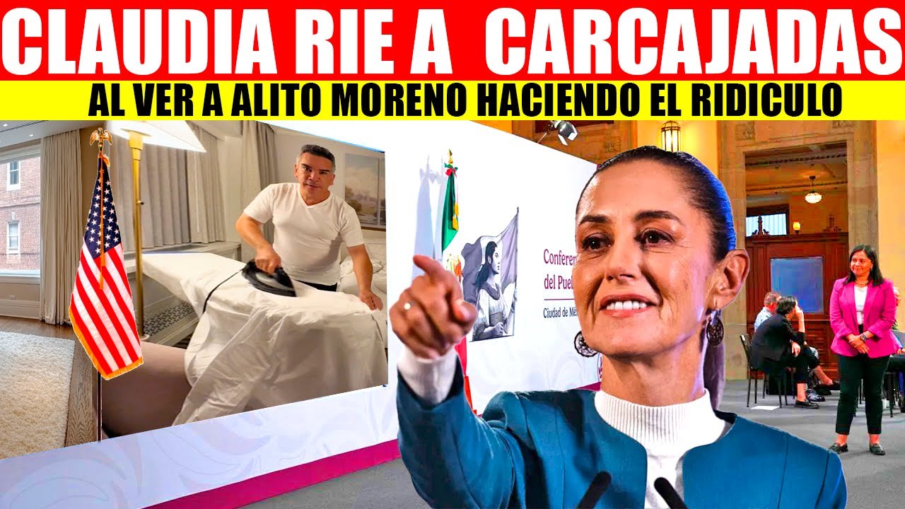 👏🏽🇲🇽🦅MIRA:SHEINBAUM NO PODIA PARAR DE REIR AL EXHIBIR A ALITO MORENO HACIENDO ESTO EN USA