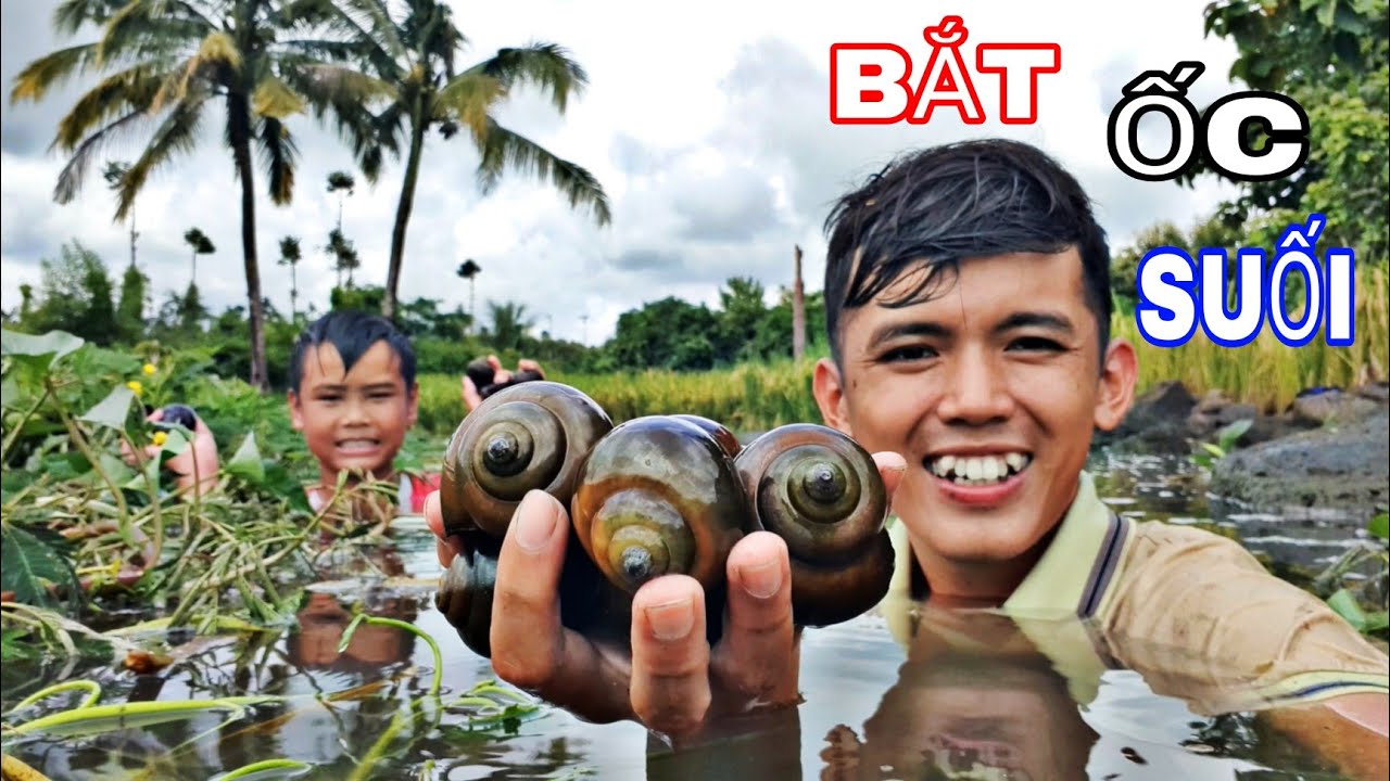 SANG Vlog Bắt Ốc Bươu KHỔNG LỒ Về Bồi Bổ Cho VỢ BẦU