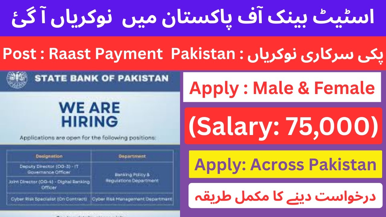 State Bank of Pakistan Jobs 2026 |General Managers & Chief Risk Officer| Online Apply Complete Guide