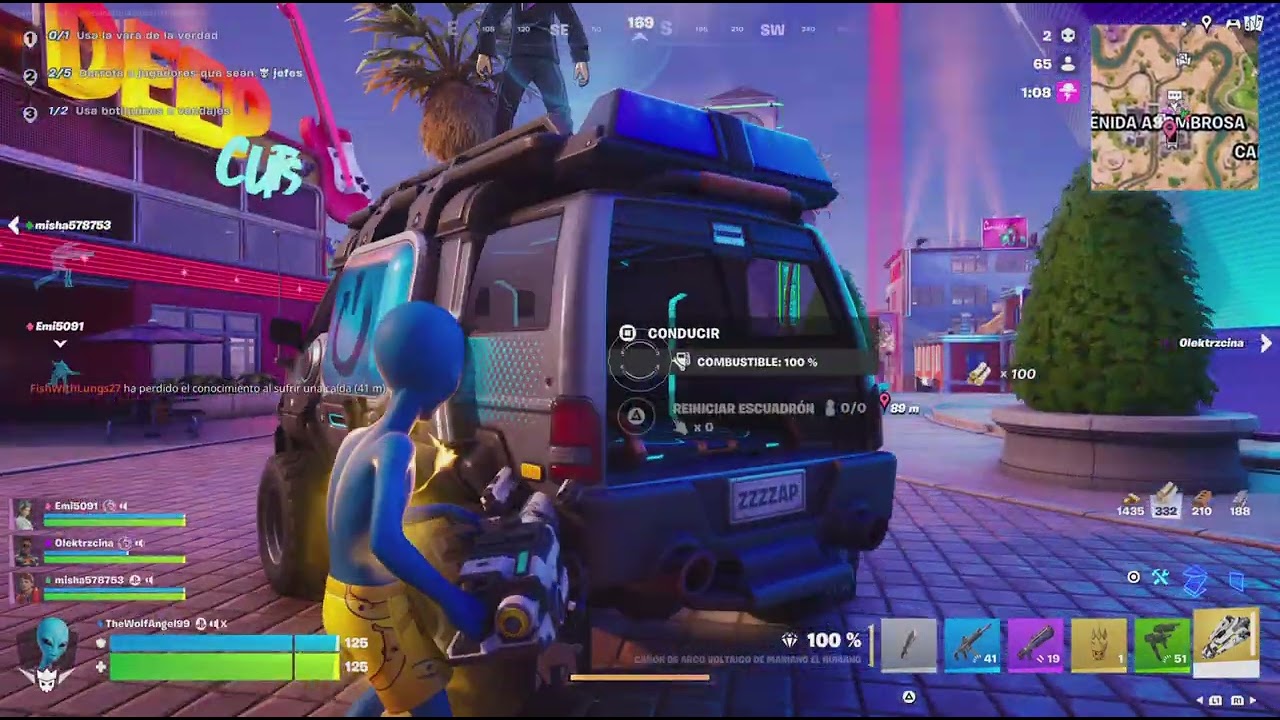 Fortnite BATTLE ROYALE quintetos top 3 alien jefe