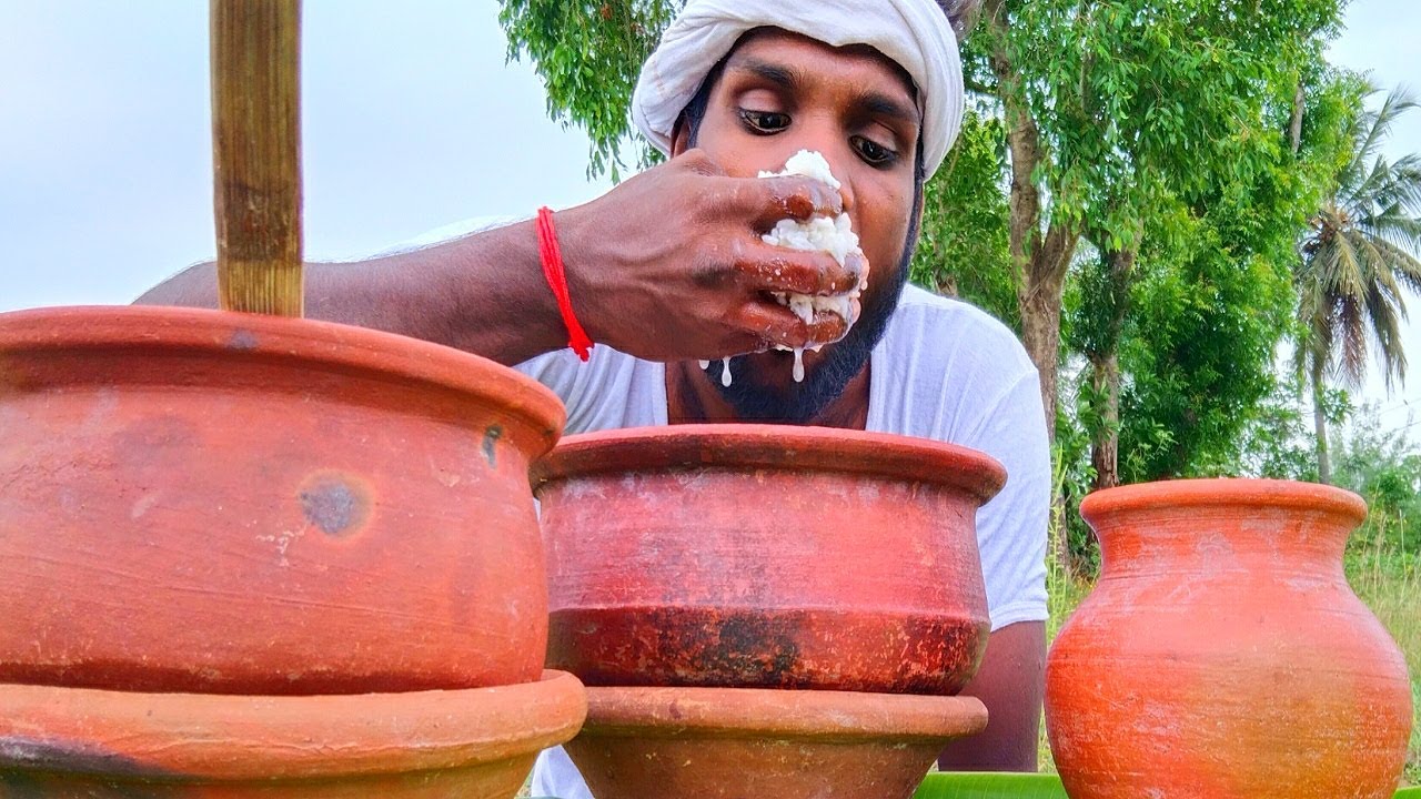 EATING FISH CURRY ICE BIRYANI EATING CHALLENGE | Palaya Soru Meen Kulambu Eating | Fish Curry Eating