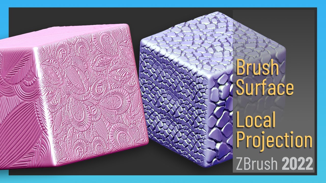 ZBrush 2022 - Brush Noise and Pattern Brushes - Use Local Project to create detail from any angle!