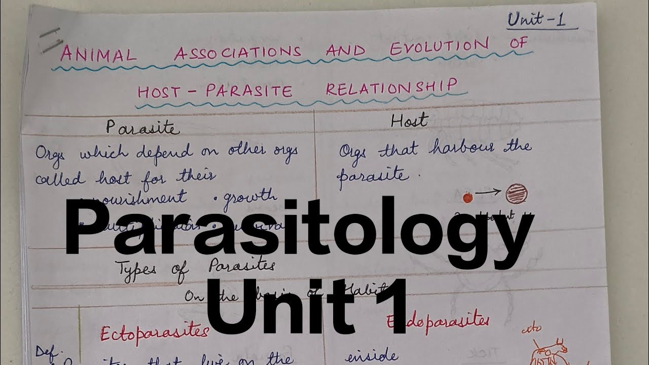 IGNOU MSc Zoology| Parasitology| Unit - 1