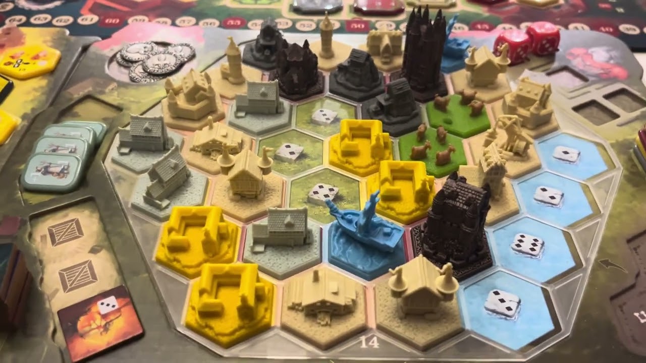 Castles Of Burgundy Special Edition 3D Terrain Miniatures first thoughts