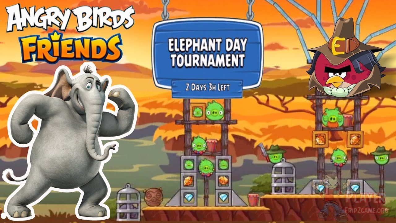 Angry Birds Friends Tournament - Elephant Day Walkthrough Gameplay