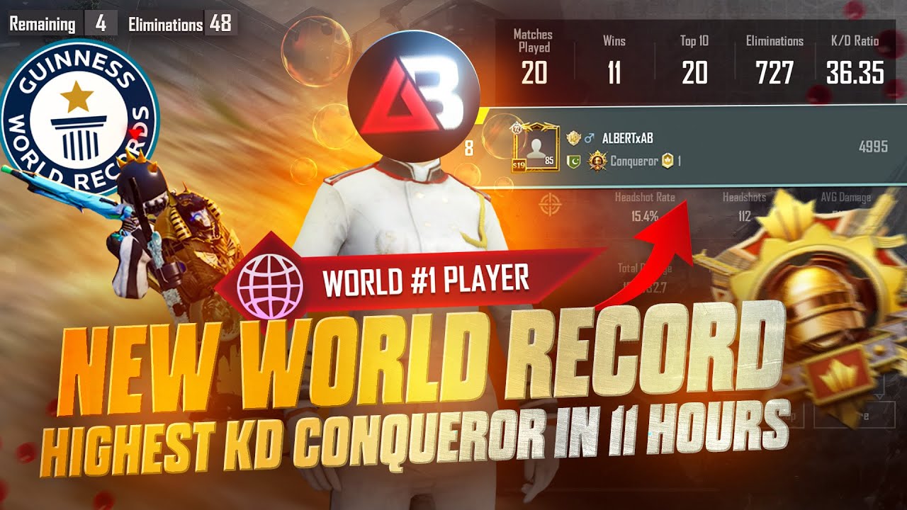 36 KD Conqueror in 11 hours😱 | New World Record🌐 | World's Highest KD🔥 | PUBG Mobile | Agent Basit