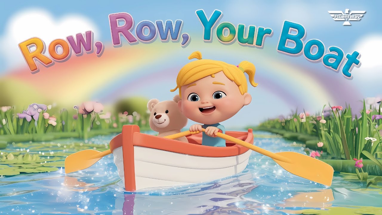 Row Row Row Your Boat | Nursery Rhymes & Kids Songs | Fluent Way Idiomas