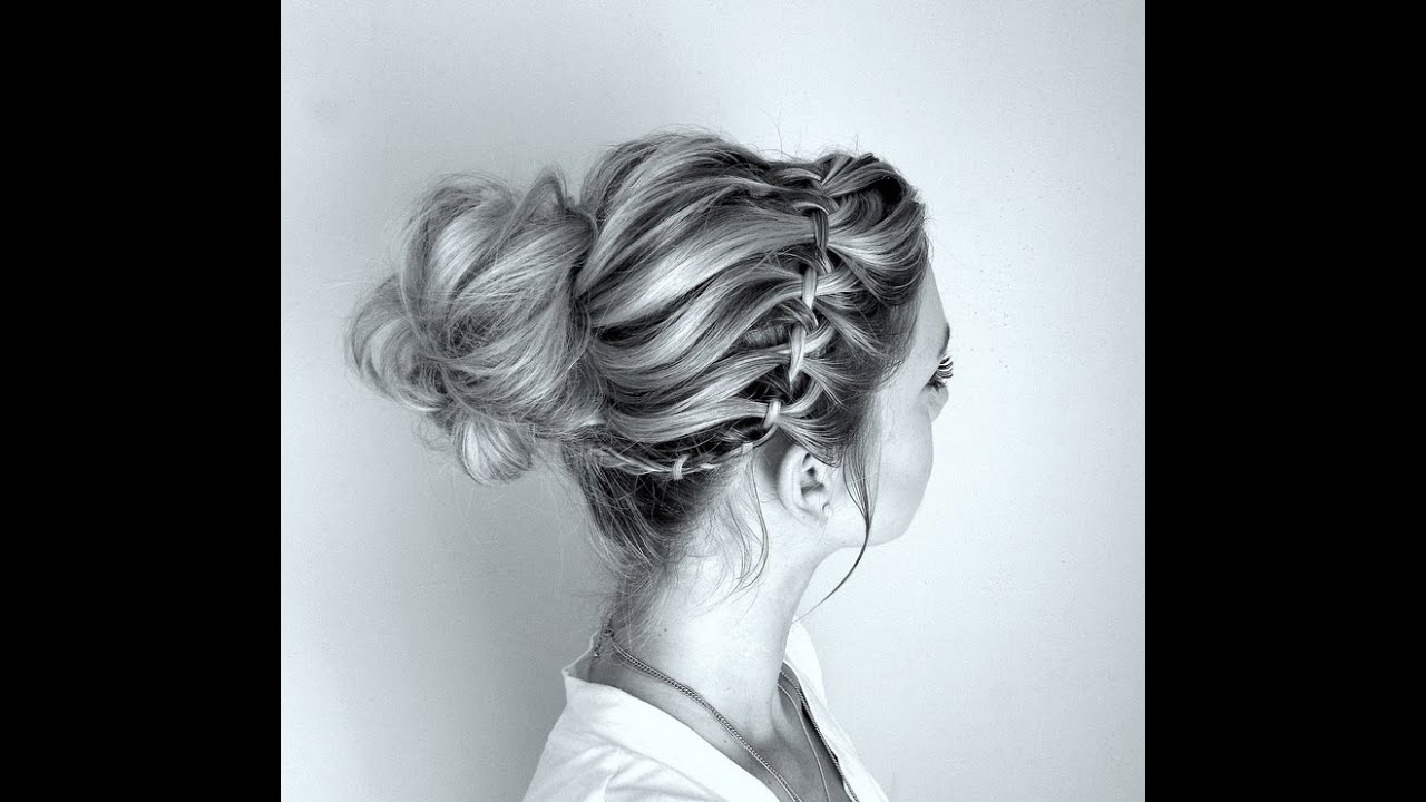 How to: Waterfall braid and Twisted Messy Bun