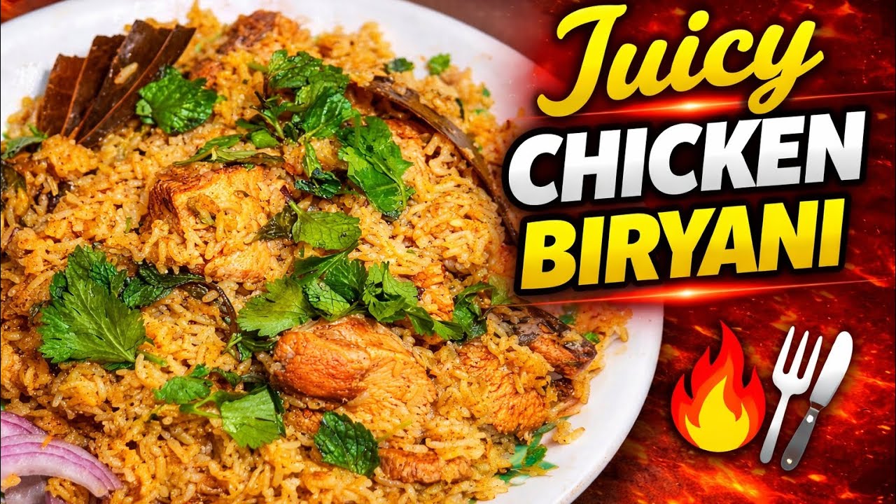 Chicken Biryani Recipe | Easy Homemade BiryaniJuicy Chicken Biryani Recipe| Restaurant Style at Home