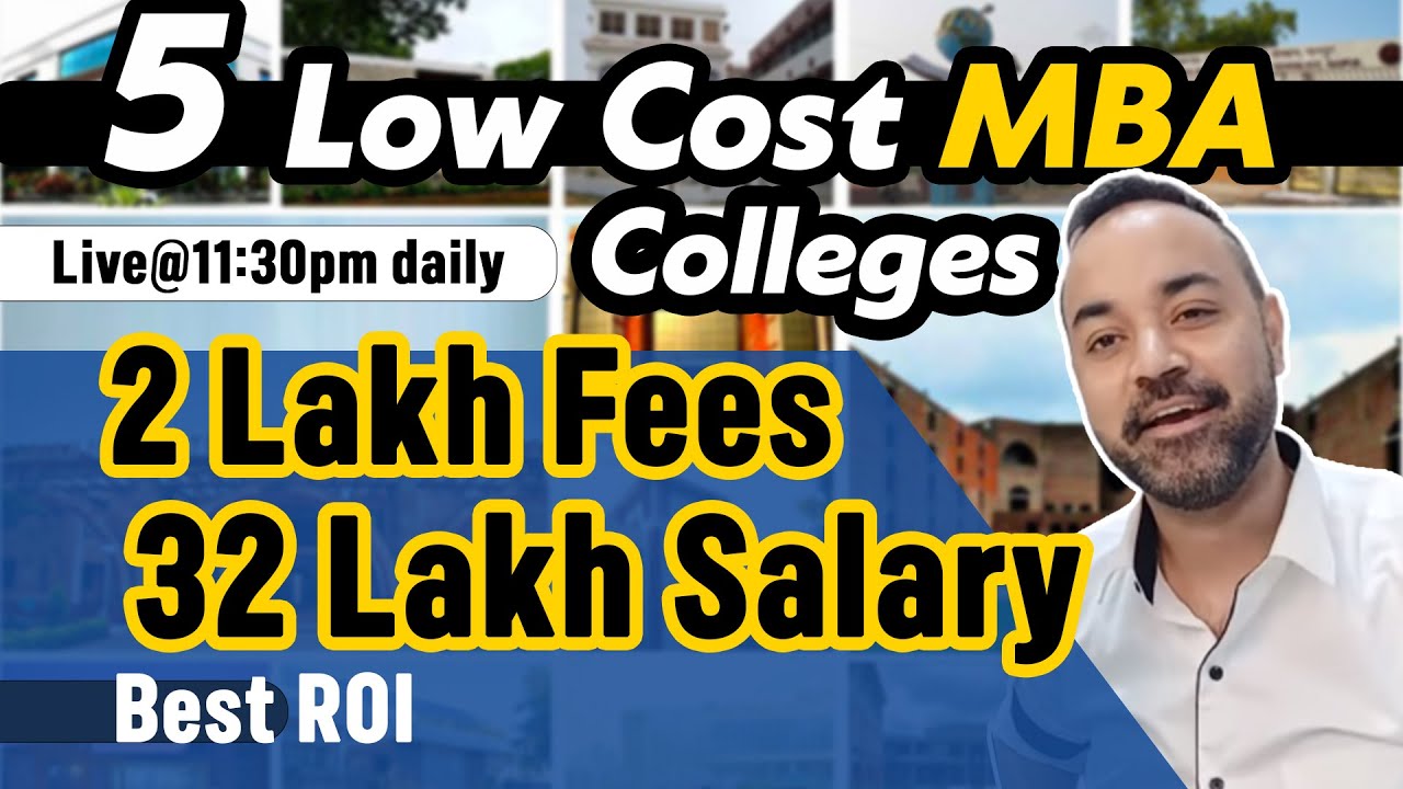 5 Cheapest MBA colleges in India | MBA ranking | Best Low cost PGDM | Best ROI